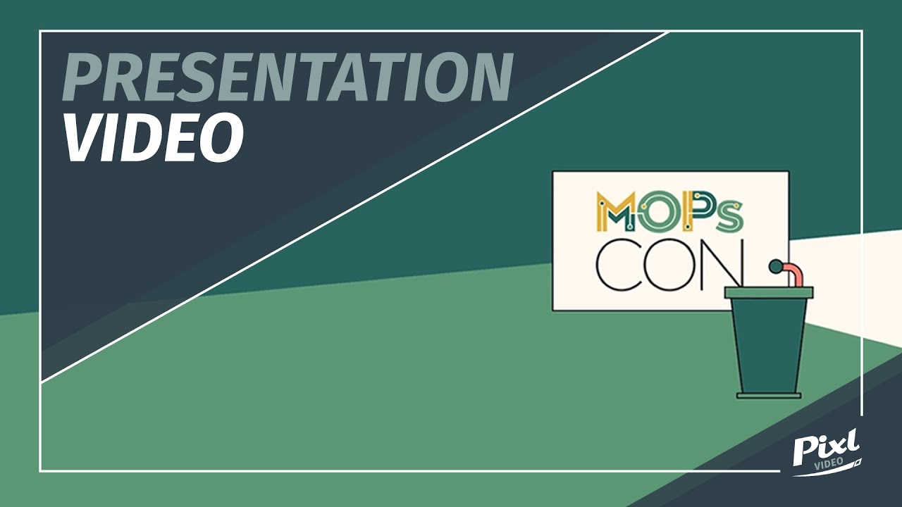 MOPsCON graphic demonstrating Presentation video production services