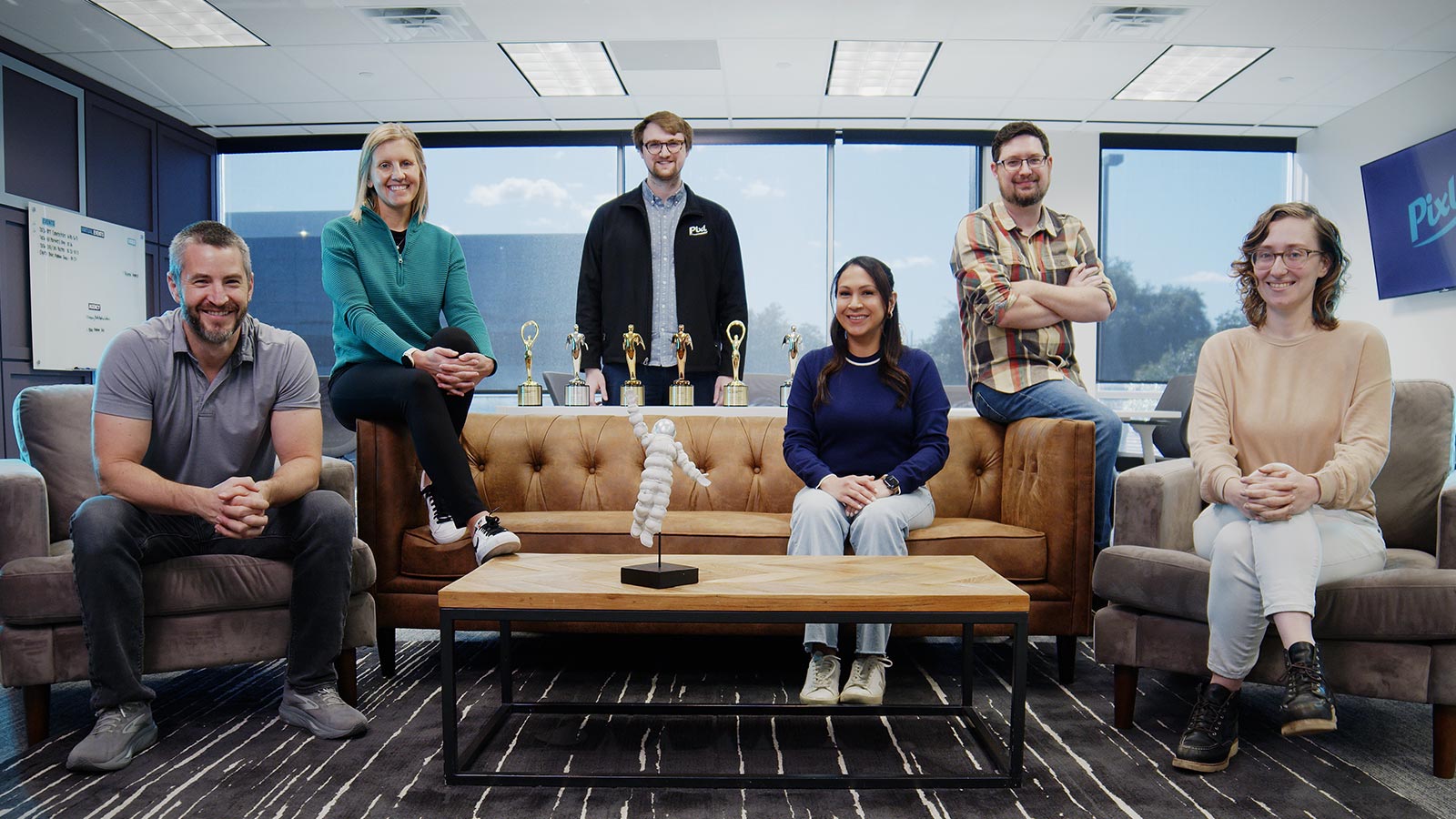 photo of Pixl's event and video production team in an office